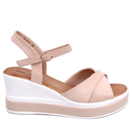 Winkler Beige wedge sandals
