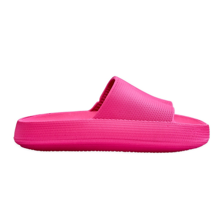 Fashion Foam Slippers On Chunky Platform Fuchsia Linnea pink