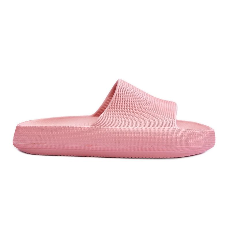 Fashionable foam slippers on a massive platform pink Linnea