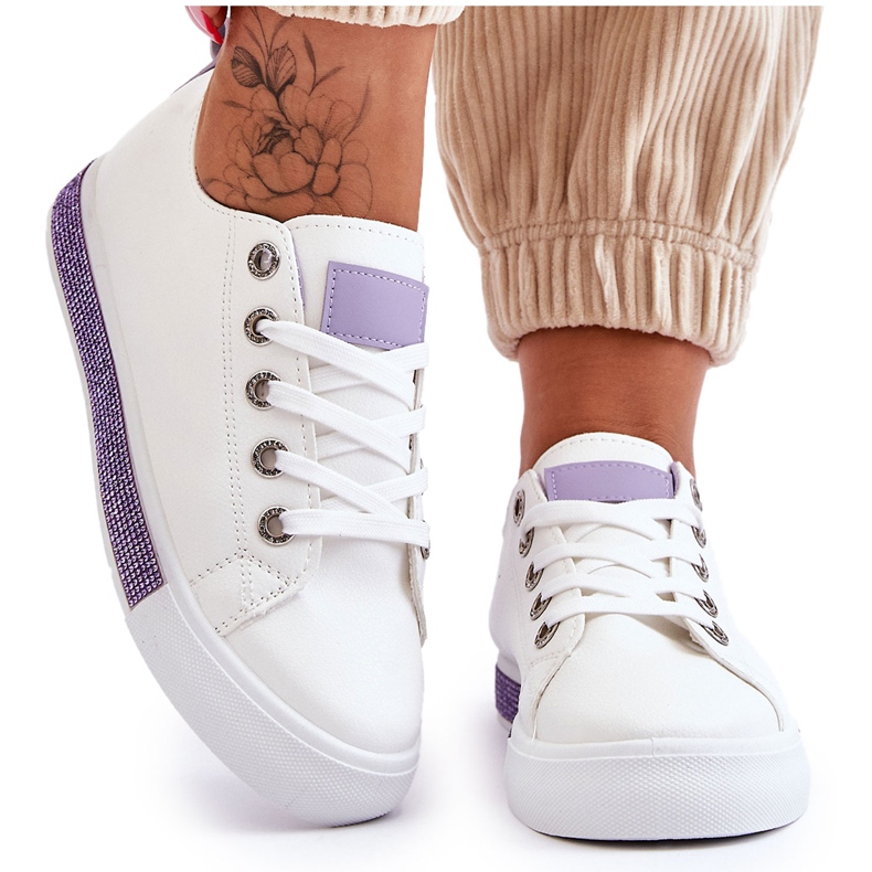 PS1 Women's Low Sneakers With Jets White-Purple Demira