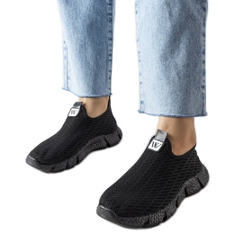 Black slip-on sneakers from Yellville