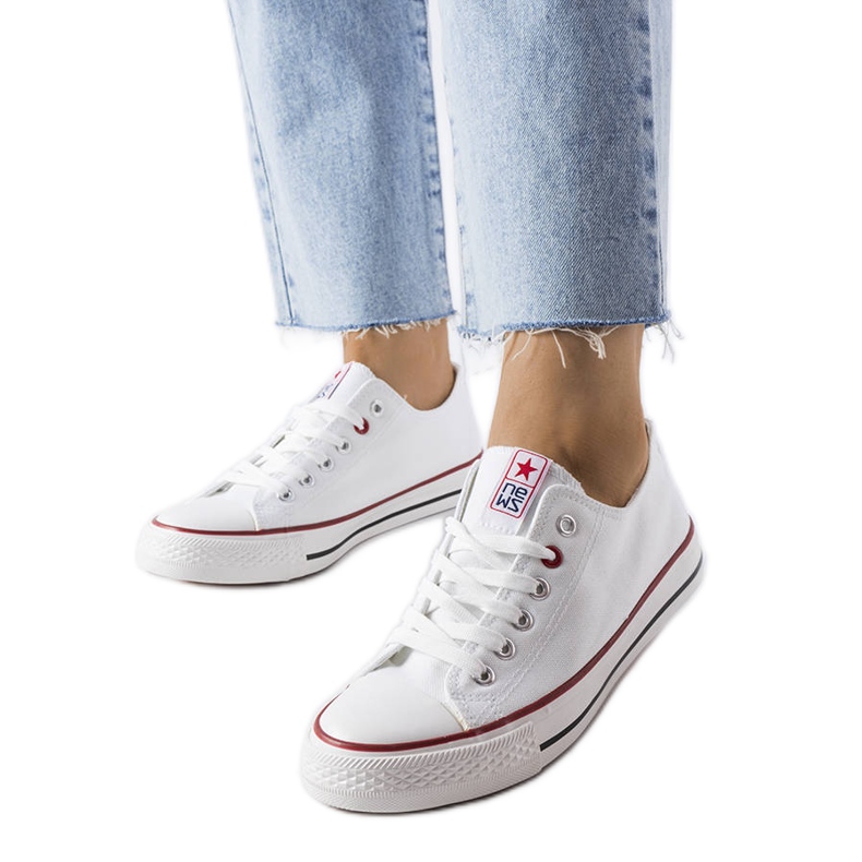 News Catherine white fabric sneakers