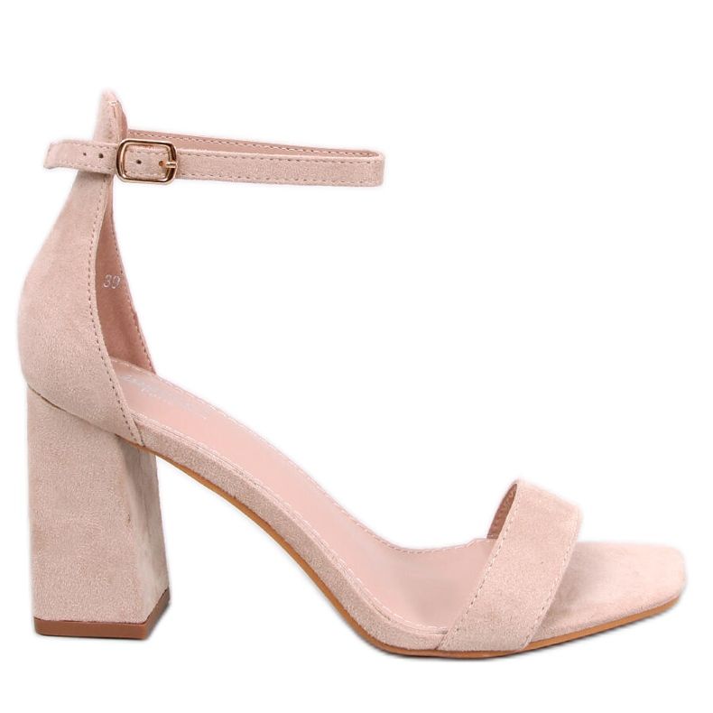 Aisha Beige heeled sandals