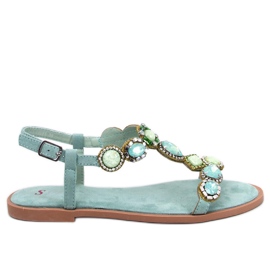 Seastar Jolene Green beaded sandals