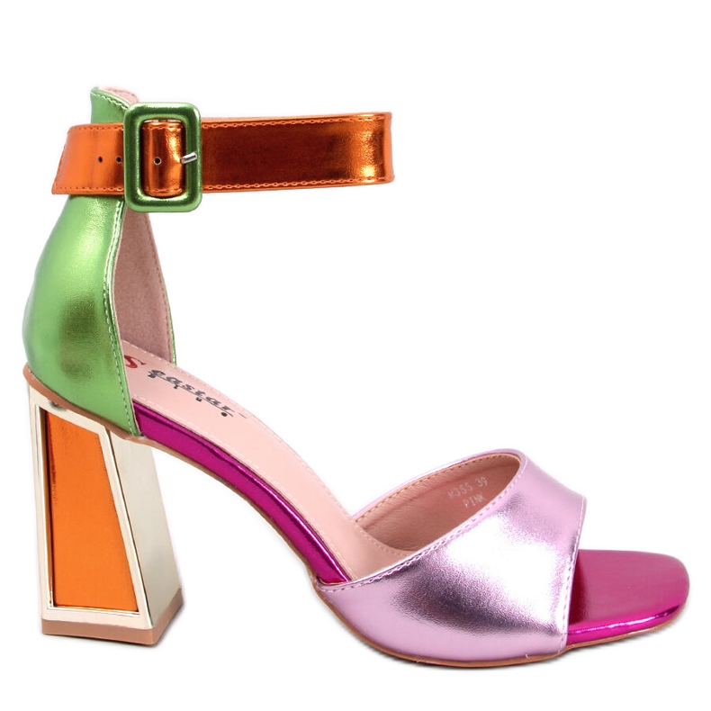 Seastar Geometric heel sandals from Marshmello Pink