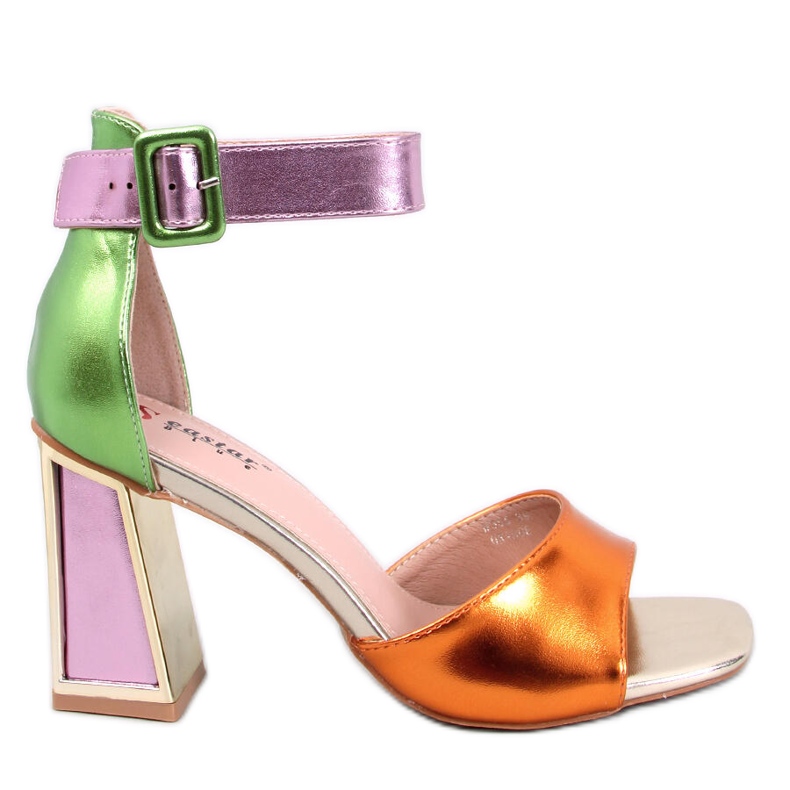Geometric heel sandals from Marshmello Orange