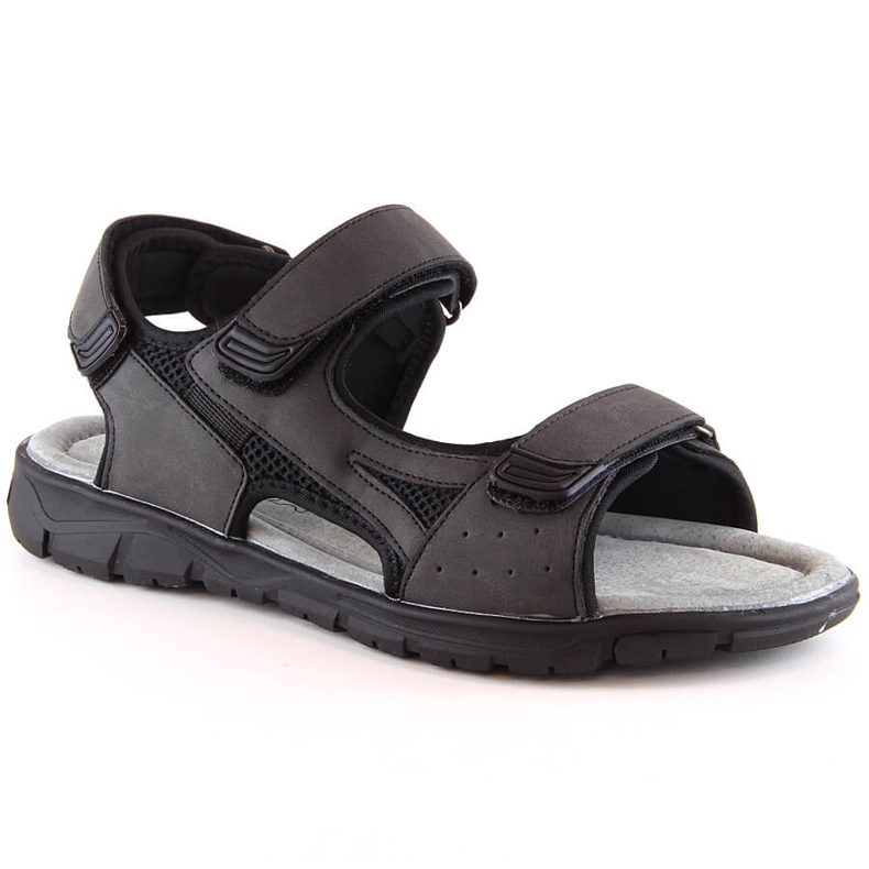 American Club men's black velcro sandals