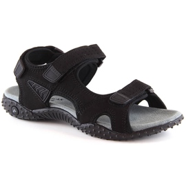 American Club black velcro sports sandals