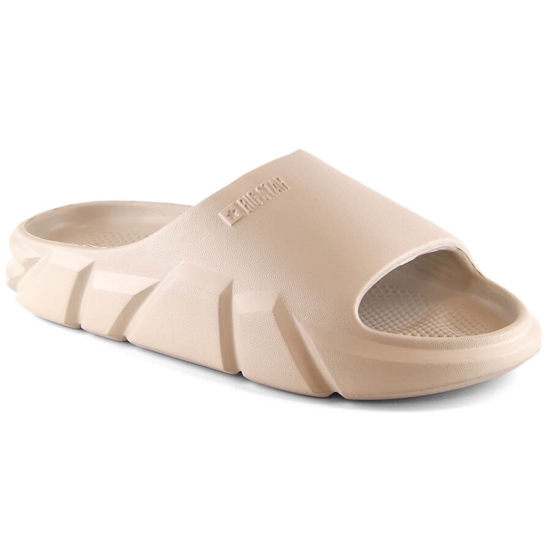 Beige women's slippers on the platform Big Star LL274593