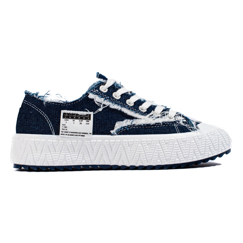 Shelovet navy blue platform sneakers Shelovet navy blue platform sneakers
