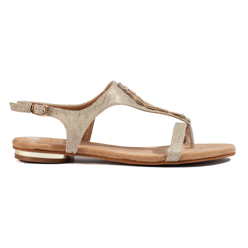 Gold Shelovet flat sandals golden