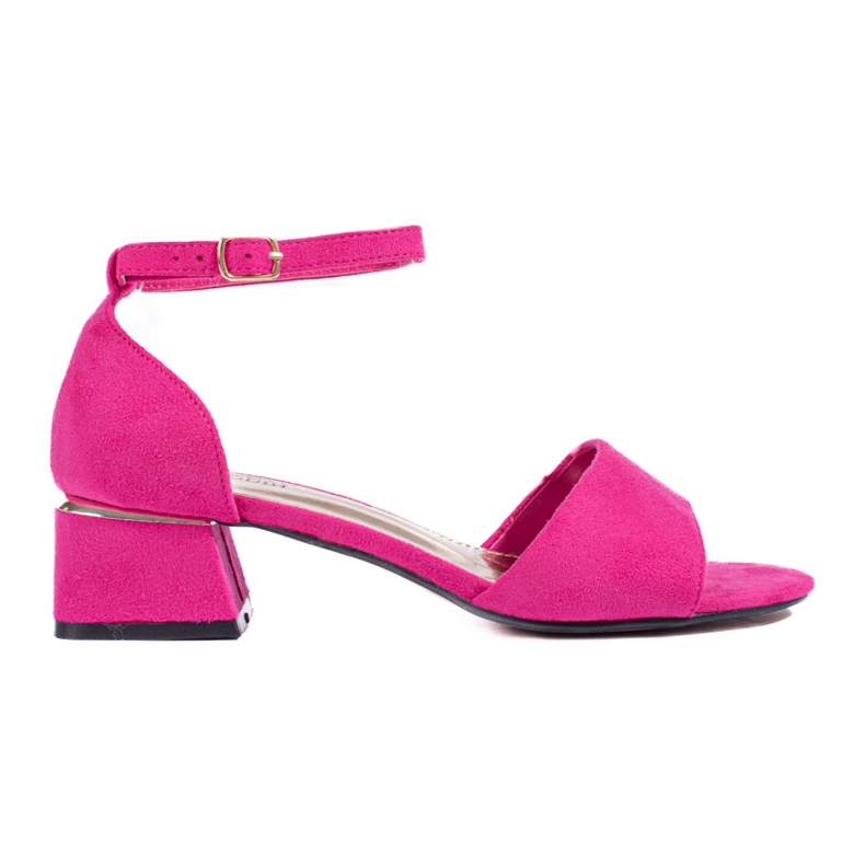 Shelovet Pink Low Heel Sandals