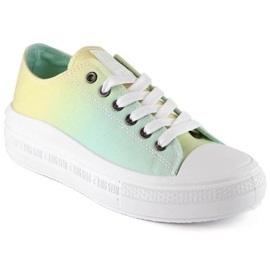 Platform sneakers Big Star W INT1876A ombre green