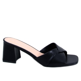 BM Poncia Black low heel sandals