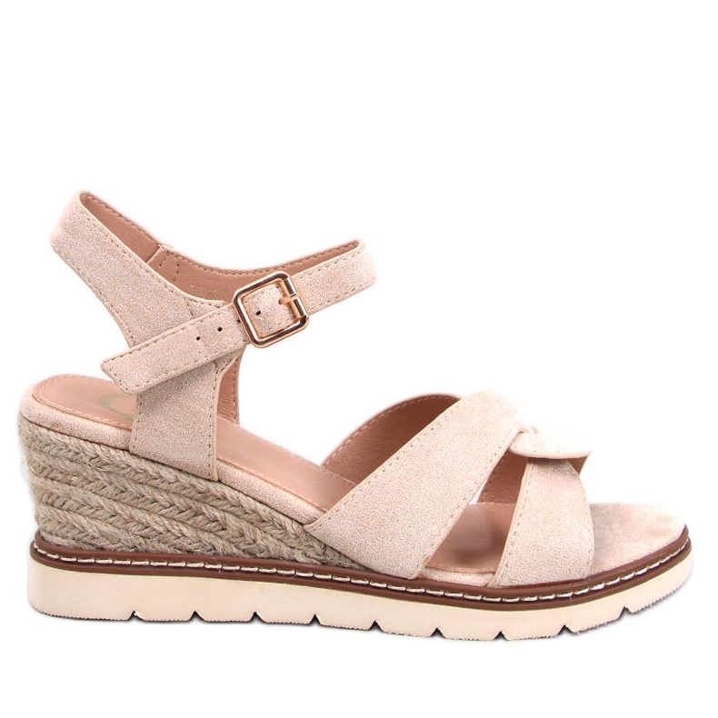 BM Sermon Beige wedge espadrilles
