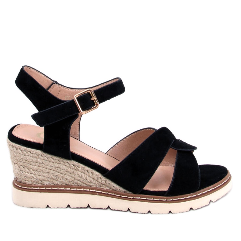 BM Sermon Black wedge espadrilles