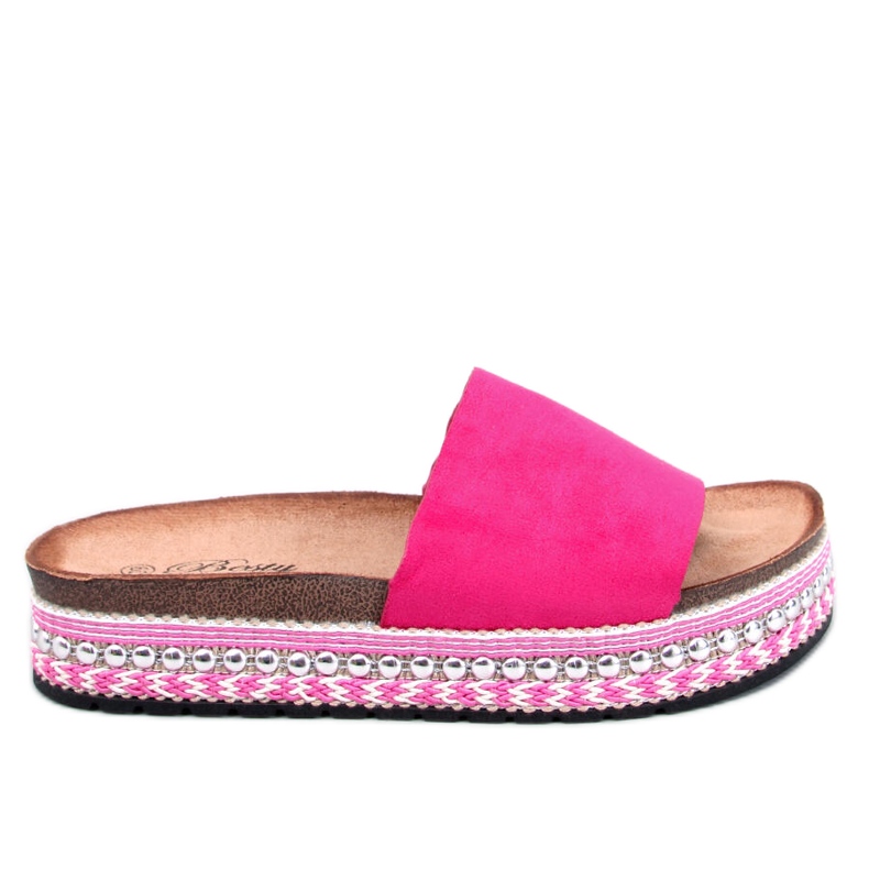 BM Flip-flops with decorated soles from Donnie Fuchsia pink