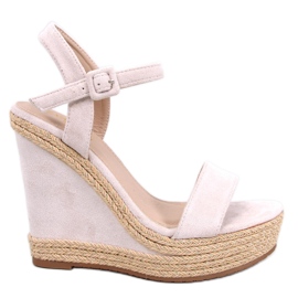 Wexler Beige wedge sandals