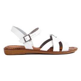W. Potocki Women's leather sandals Potocki white