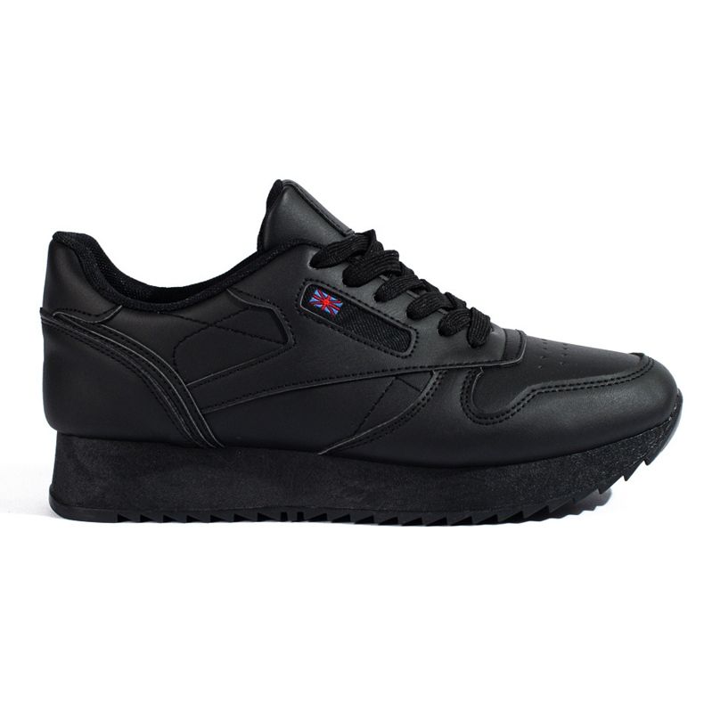 Shelovet women's black sports shoes