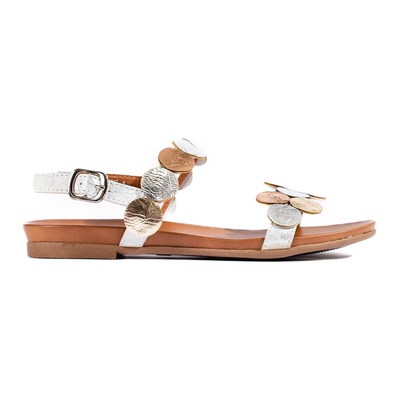 Women's silver Shelovet flat sandals Women's silver Shelovet flat sandals