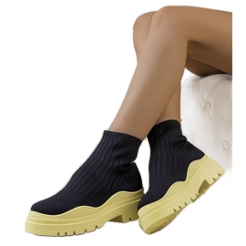 Black and yellow high sneakers from Marks