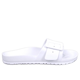 BM Rubber slides with a Romero White buckle BM Rubber slides with a Romero White buckle