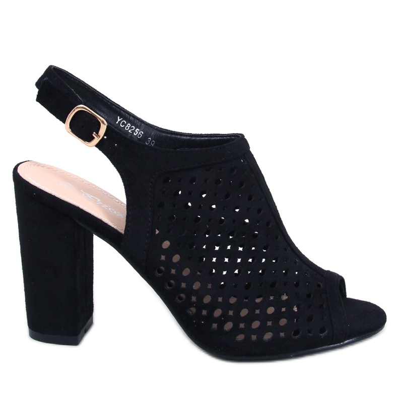 Noise Black openwork heel sandals