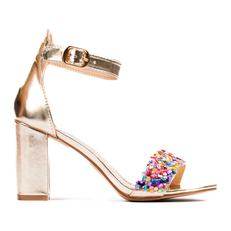 Gold stud sandals from Shelovet golden Gold stud sandals from Shelovet golden