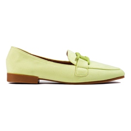 Women's green Shelovet suede moccasins Women's green Shelovet suede moccasins