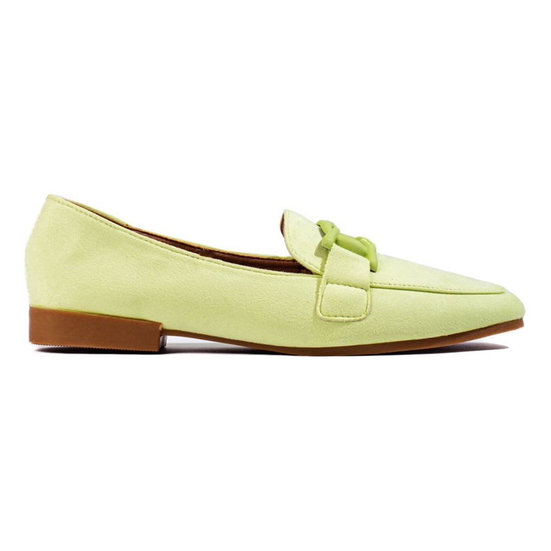 Women's green Shelovet suede moccasins