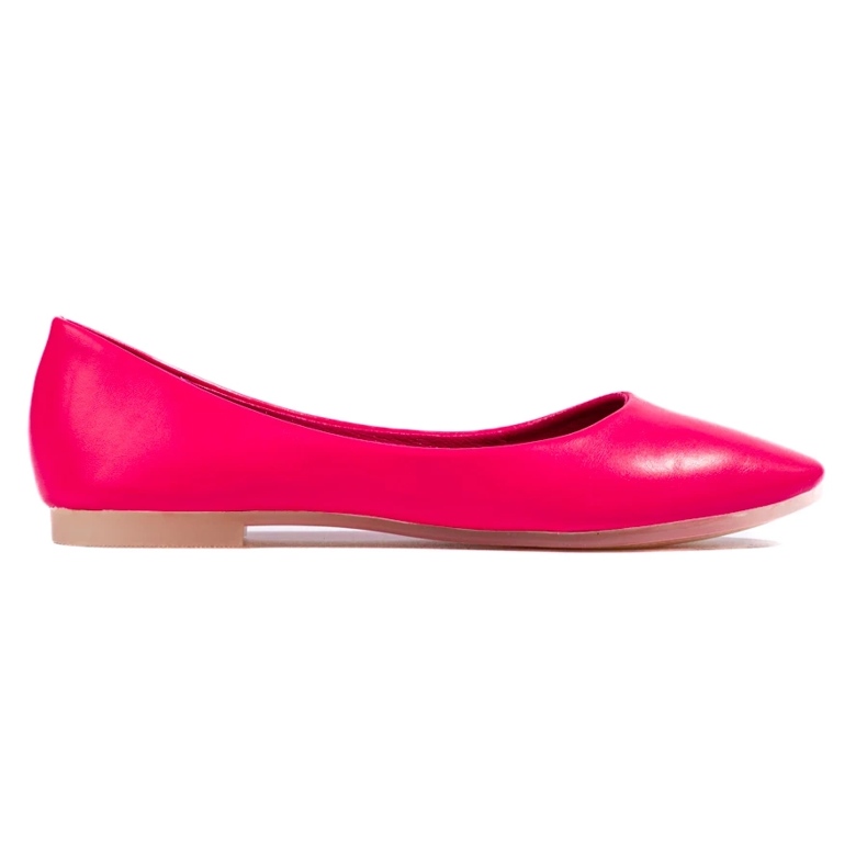 Women's pink ballerinas made of Shelovet eco-leather