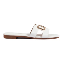 Elegant women's slippers white Shelovet Elegant women's slippers white Shelovet