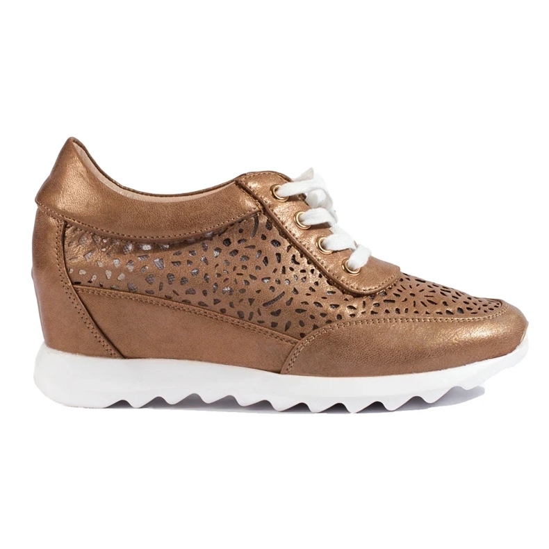 Openwork sneakers with a hidden wedge Shelovet brown Openwork sneakers with a hidden wedge Shelovet brown