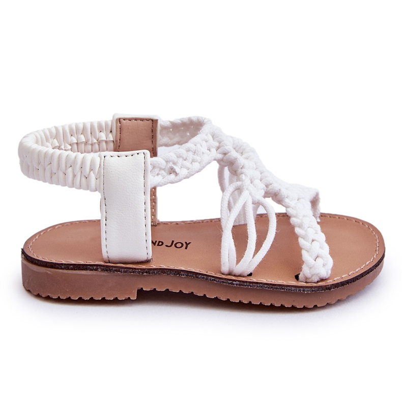Children's Braided Slip-on Sandals White Tracy Children's Braided Slip-on Sandals White Tracy
