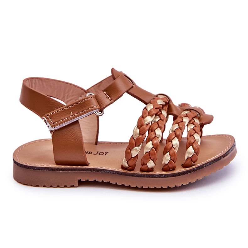 Children's Velcro Sandals With Straps Brown Sammy