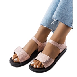 Pink sandals with decorative uppers from Phillip Pink sandals with decorative uppers from Phillip