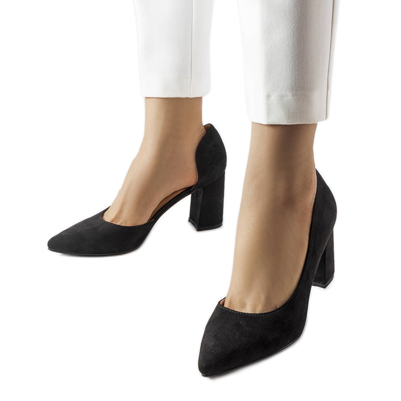 Sargent black heel pumps