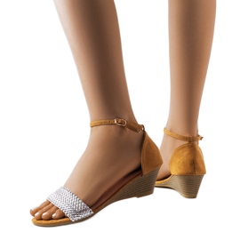 Veltri silver wedge sandals Veltri silver wedge sandals
