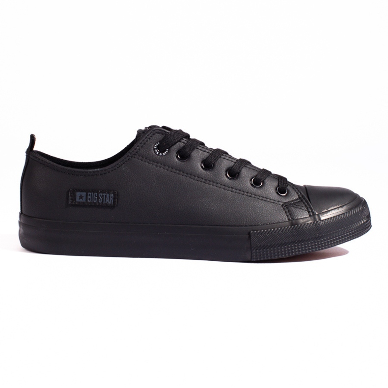 Men's black sneakers made of ecological leather Big Star KK174009