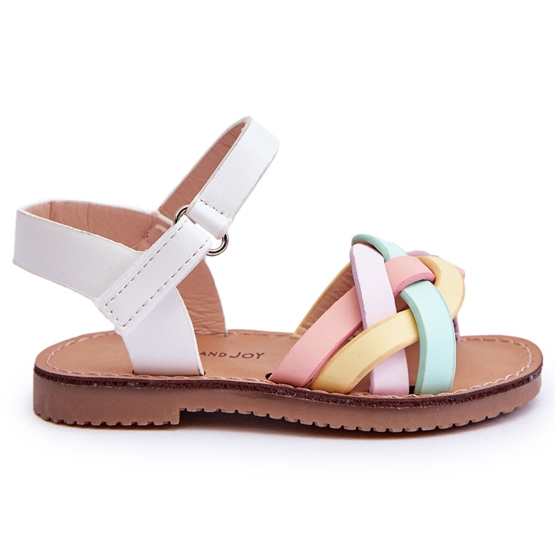 Children's Velcro Sandals Multicolor Kimmi white