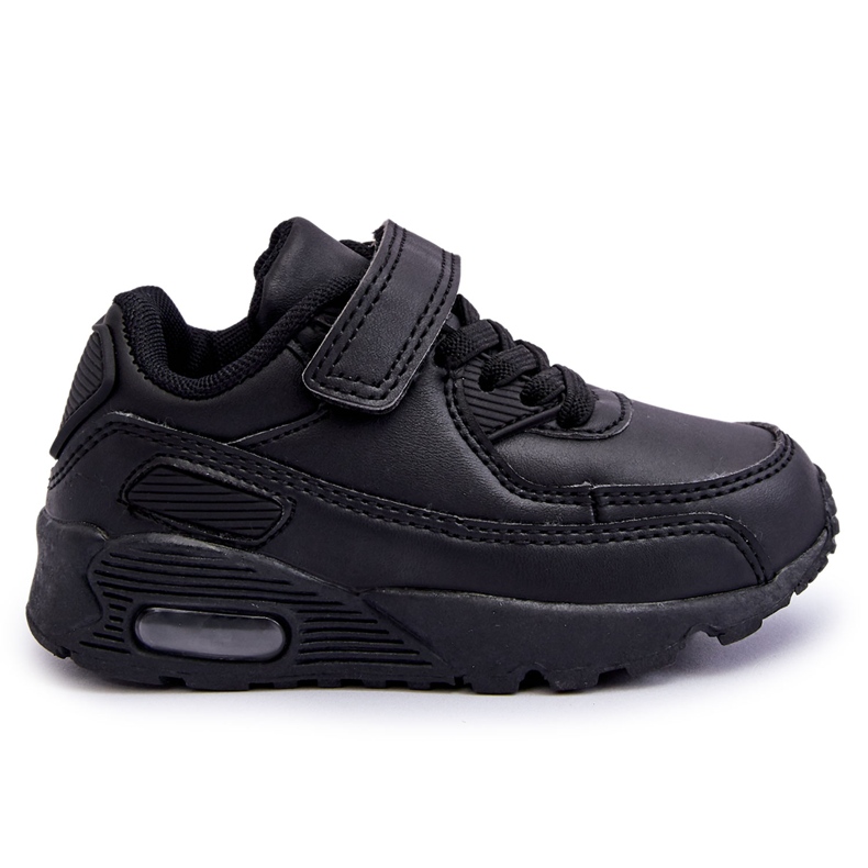 FR1 Children's Leather Platform Sneakers Black Lori