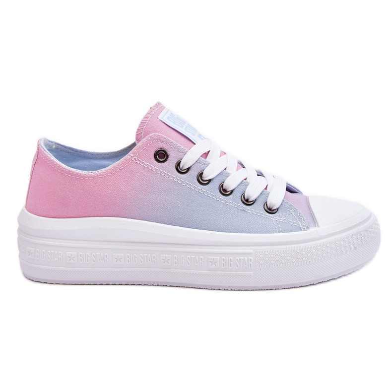 Low Platform Sneakers Big Star LL274A187 Pink and Blue