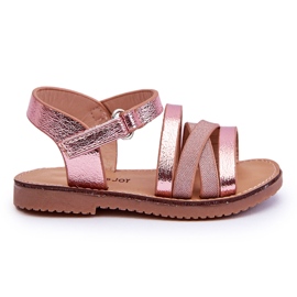 Children's Sandals With Stripes Pink Isla
