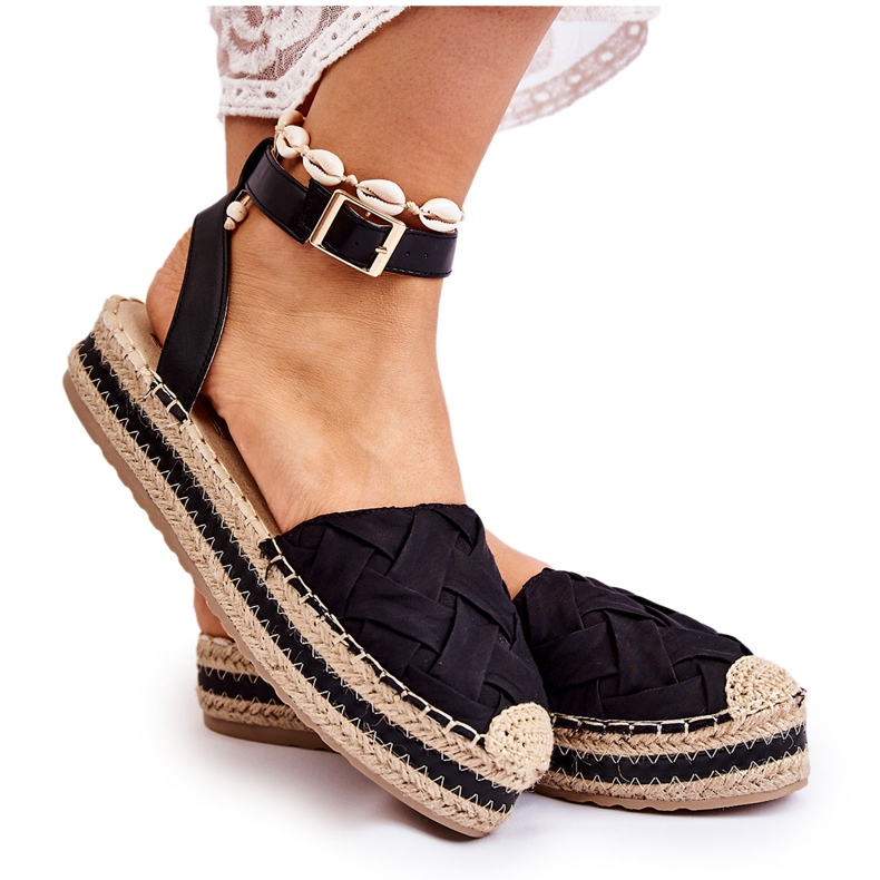WS1 Women's Espadrilles Sandals On The Black Susane Platform