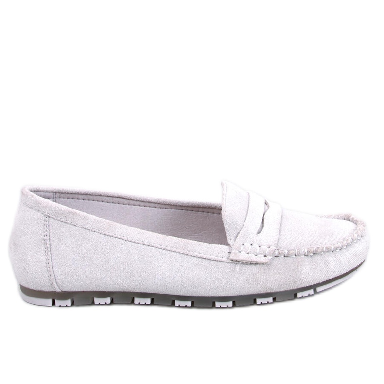Anaya Gray suede loafers for women grey