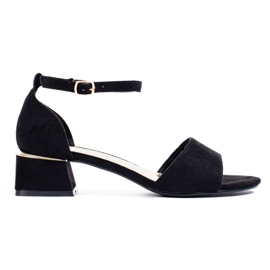 Shelovet Black Low Heel Sandals Shelovet Black Low Heel Sandals