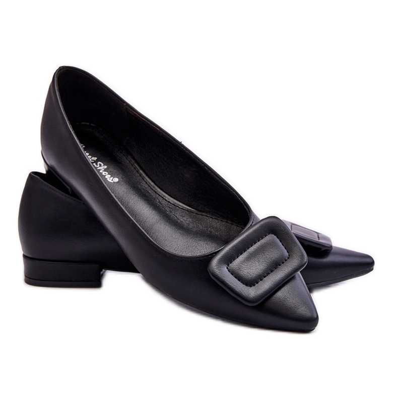 WS1 Classic Ballerinas With Black Rivea Decoration