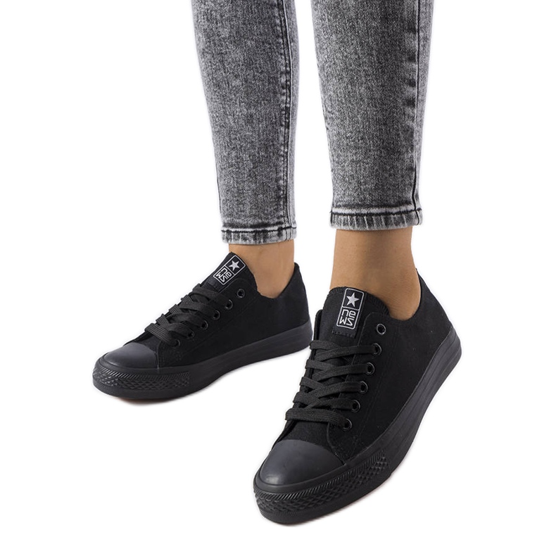 Beaupré black fabric sneakers