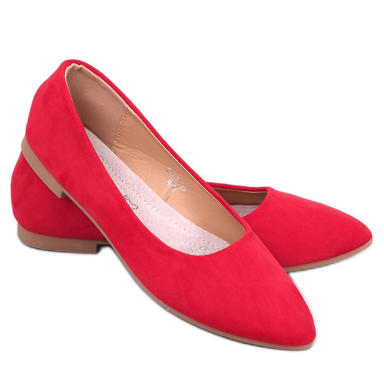 Seastar Keys Red leather insole ballerinas
